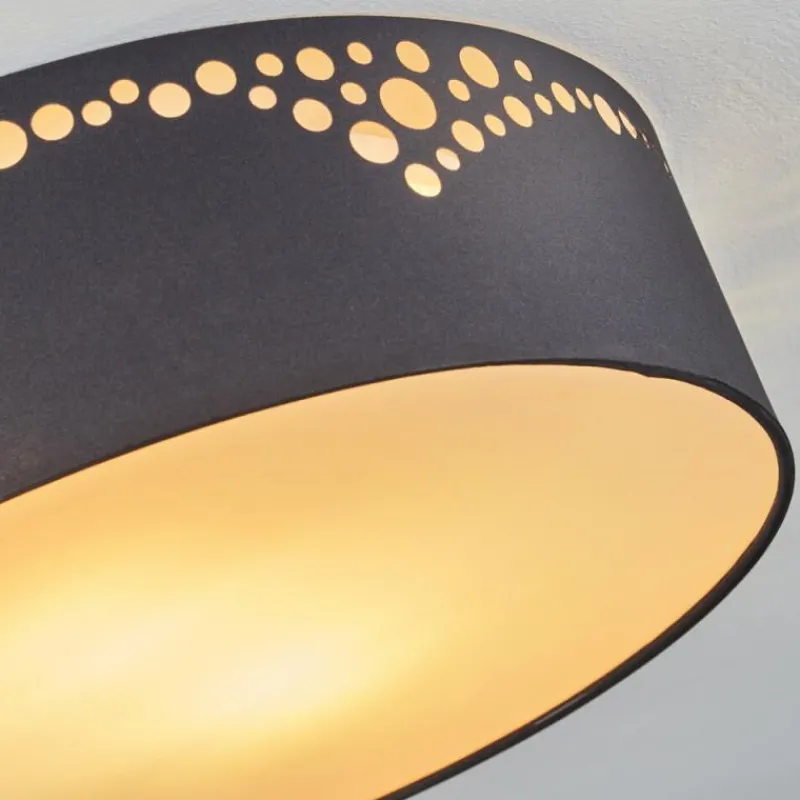 Lampes En Tissu-hofstein Plafonnier Marbach Blanc, 2 lumières