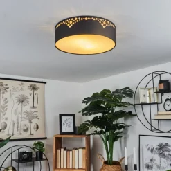 Lampes En Tissu-hofstein Plafonnier Marbach Blanc, 2 lumières