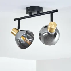 hofstein Plafonnier Mariefred Noir, 2 lumières