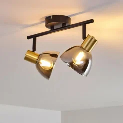 hofstein Plafonnier Mariefred Noir, 2 lumières