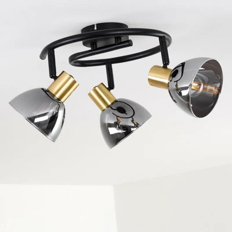 hofstein Plafonnier Mariefred Noir, 3 lumières