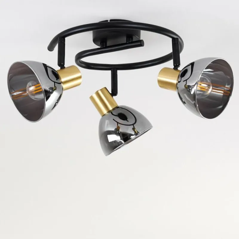 hofstein Plafonnier Mariefred Noir, 3 lumières