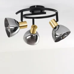 hofstein Plafonnier Mariefred Noir, 3 lumières