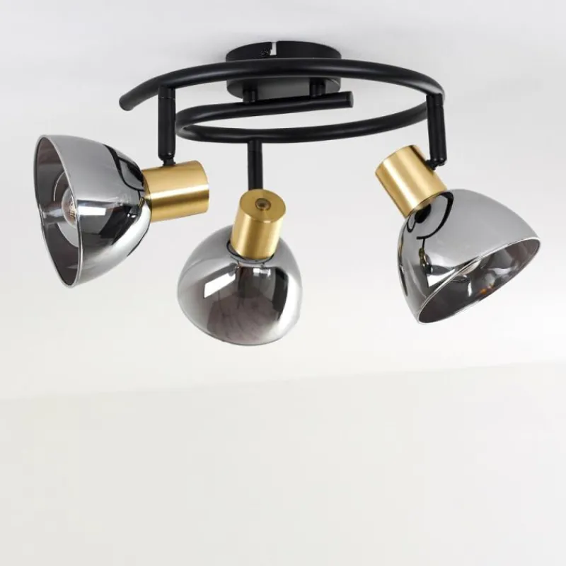 hofstein Plafonnier Mariefred Noir, 3 lumières