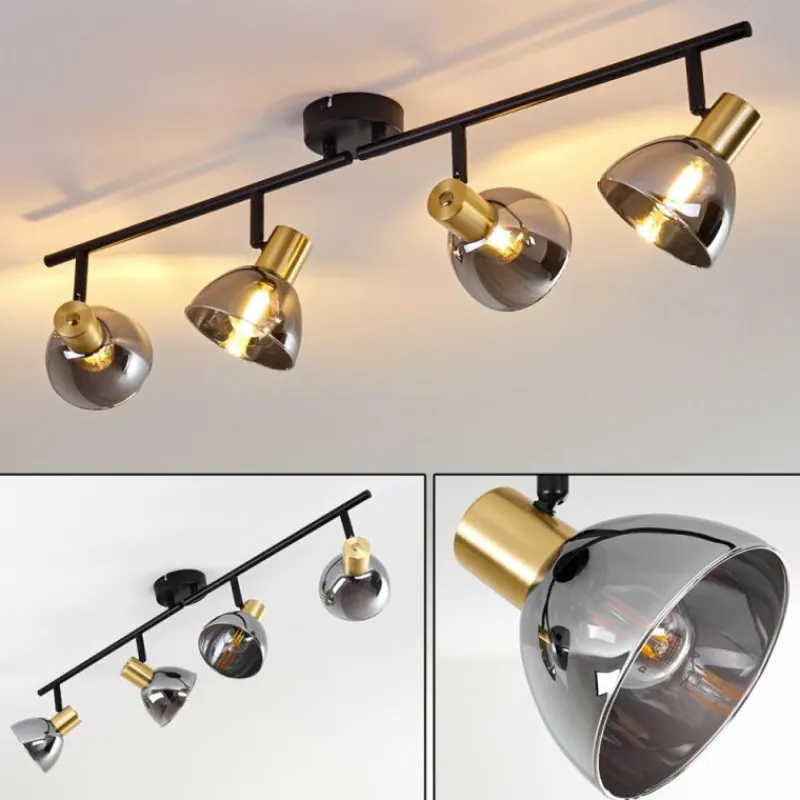 hofstein Plafonnier Mariefred Noir, 4 lumières