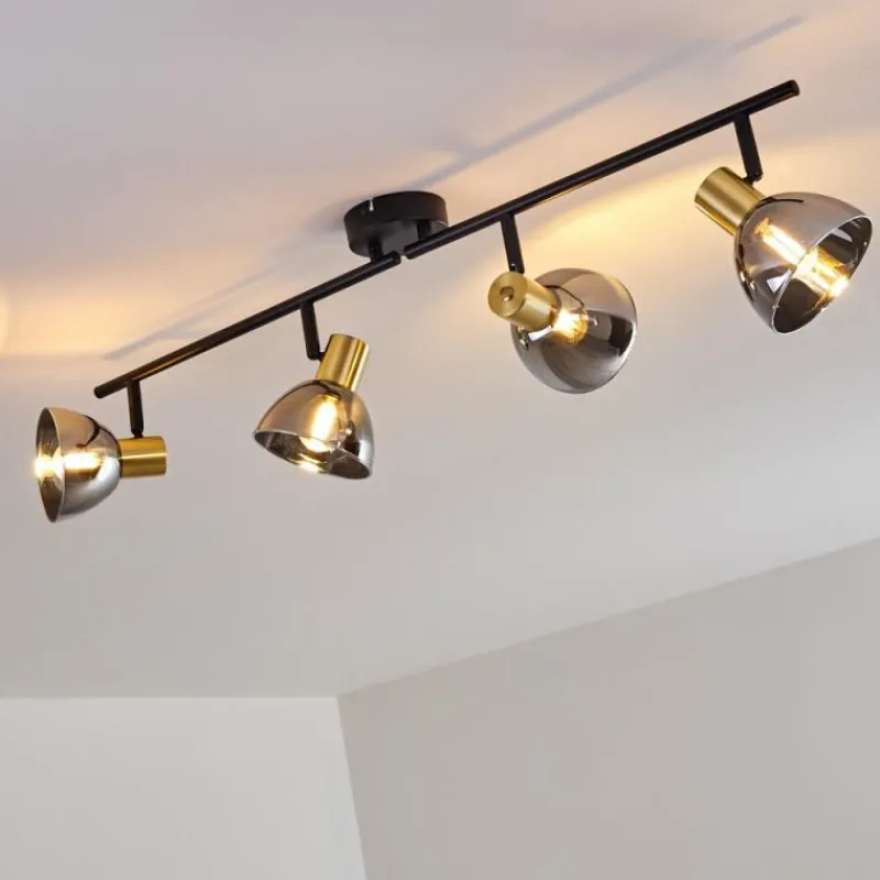 hofstein Plafonnier Mariefred Noir, 4 lumières