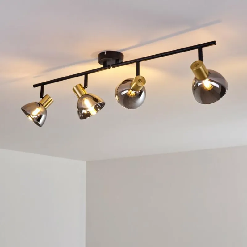 hofstein Plafonnier Mariefred Noir, 4 lumières