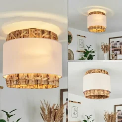 Lampes En Tissu-hofstein Plafonnier Marieux Noir, 2 lumières