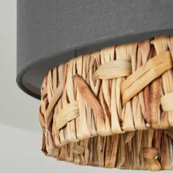 Lampes En Tissu-hofstein Plafonnier Marieux Noir, 2 lumières