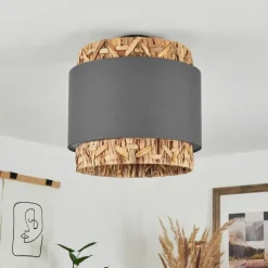 Lampes En Tissu-hofstein Plafonnier Marieux Noir, 2 lumières
