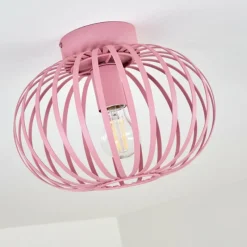 Lampes Vintages & Rétros-hofstein Plafonnier Mattmar Rose, 1 lumière