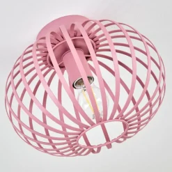 Lampes Vintages & Rétros-hofstein Plafonnier Mattmar Rose, 1 lumière