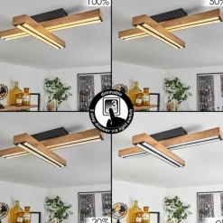 hofstein Plafonnier Maumela LED Noir, 1 lumière