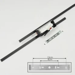 hofstein Plafonnier Meiral LED Écru, Noir, 2 lumières