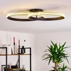 hofstein Plafonnier Melosa LED Noir, Blanc, 1 lumière