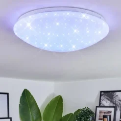 hofstein Plafonnier Melres LED Blanc, 1 lumière, Télécommandes