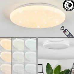 hofstein Plafonnier Melres LED Blanc, 1 lumière, Télécommandes
