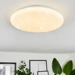 hofstein Plafonnier Melres LED Blanc, 1 lumière, Télécommandes