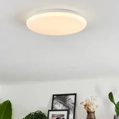 hofstein Plafonnier Melres LED Blanc, 1 lumière, Télécommandes
