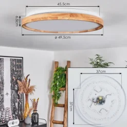 Luminaires Scandinaves-hofstein Plafonnier Menthonnex LED Blanc, 1 lumière, Télécommandes