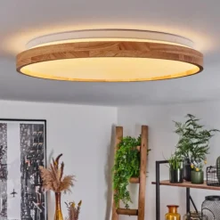 Luminaires Scandinaves-hofstein Plafonnier Menthonnex LED Blanc, 1 lumière, Télécommandes