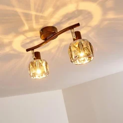 hofstein Plafonnier Micuna Bronze, 2 lumières