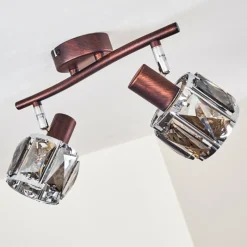hofstein Plafonnier Micuna Bronze, 2 lumières