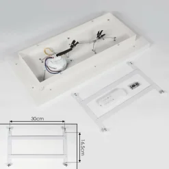 hofstein Plafonnier Minichu LED Noir, Blanc, 1 lumière, Télécommandes