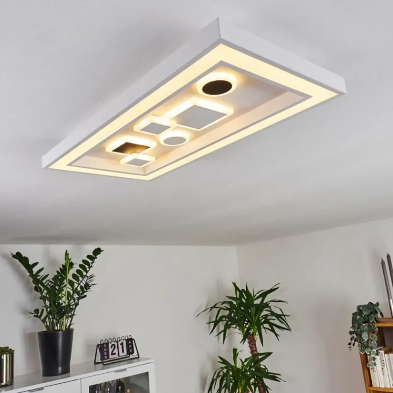 hofstein Plafonnier Minichu LED Noir, Blanc, 1 lumière, Télécommandes