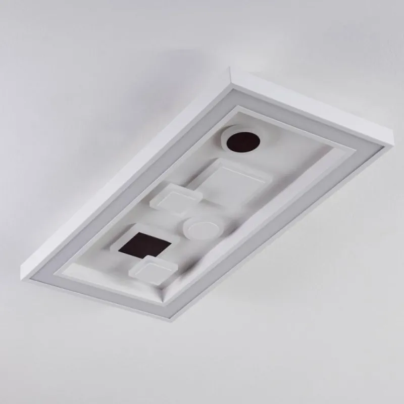 hofstein Plafonnier Minichu LED Noir, Blanc, 1 lumière, Télécommandes