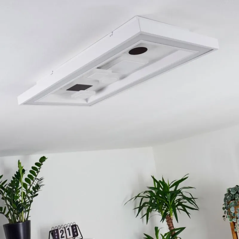 hofstein Plafonnier Minichu LED Noir, Blanc, 1 lumière, Télécommandes