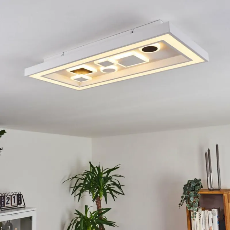 hofstein Plafonnier Minichu LED Noir, Blanc, 1 lumière, Télécommandes