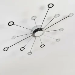 hofstein Plafonnier Mirror LED Chrome, 1 lumière, Télécommandes* Éclairage Led