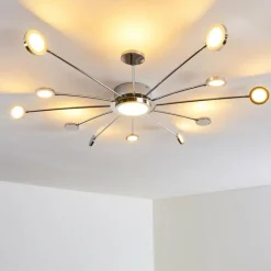 hofstein Plafonnier Mirror LED Chrome, 1 lumière, Télécommandes* Éclairage Led