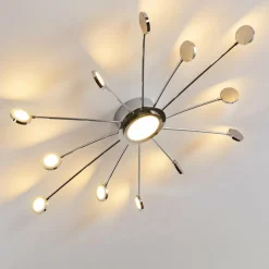 hofstein Plafonnier Mirror LED Chrome, 1 lumière, Télécommandes* Éclairage Led