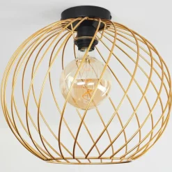 Lampes Vintages & Rétros-hofstein Plafonnier Miton Laiton, 1 lumière