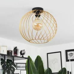 Lampes Vintages & Rétros-hofstein Plafonnier Miton Laiton, 1 lumière