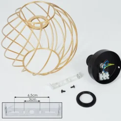 Lampes Industrielles-hofstein Plafonnier Miton Noir, 1 lumière