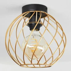 Lampes Industrielles-hofstein Plafonnier Miton Noir, 1 lumière