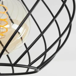 Lampes Industrielles-hofstein Plafonnier Miton Noir, 1 lumière