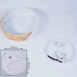 Lampes En Bois-hofstein Plafonnier Mjelstad Brun, Blanc, 2 lumières