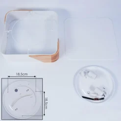 Lampes En Bois-hofstein Plafonnier Mjelstad Brun, Blanc, 2 lumières