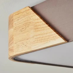 Lampes En Bois-hofstein Plafonnier Mjelstad Brun, Gris, Blanc, 2 lumières
