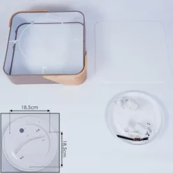 Lampes En Bois-hofstein Plafonnier Mjelstad Brun, Gris, Blanc, 2 lumières