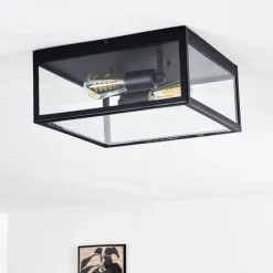 hofstein Plafonnier Moatize Noir, 2 lumières