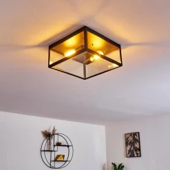 hofstein Plafonnier Moatize Noir, 2 lumières