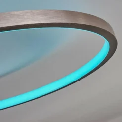 hofstein Plafonnier Moemoto LED Nickel mat, 1 lumière, Télécommandes