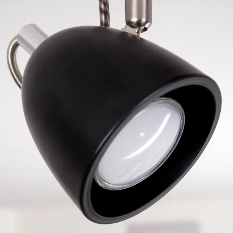 hofstein Plafonnier Moesdorf Nickel mat, Noir, 3 lumières