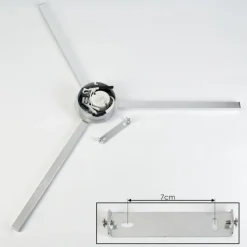 hofstein Plafonnier Mohlin LED Nickel mat, 3 lumières