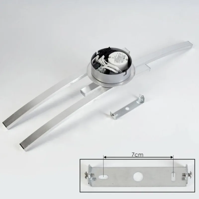 hofstein Plafonnier Mohlin LED Nickel mat, 3 lumières